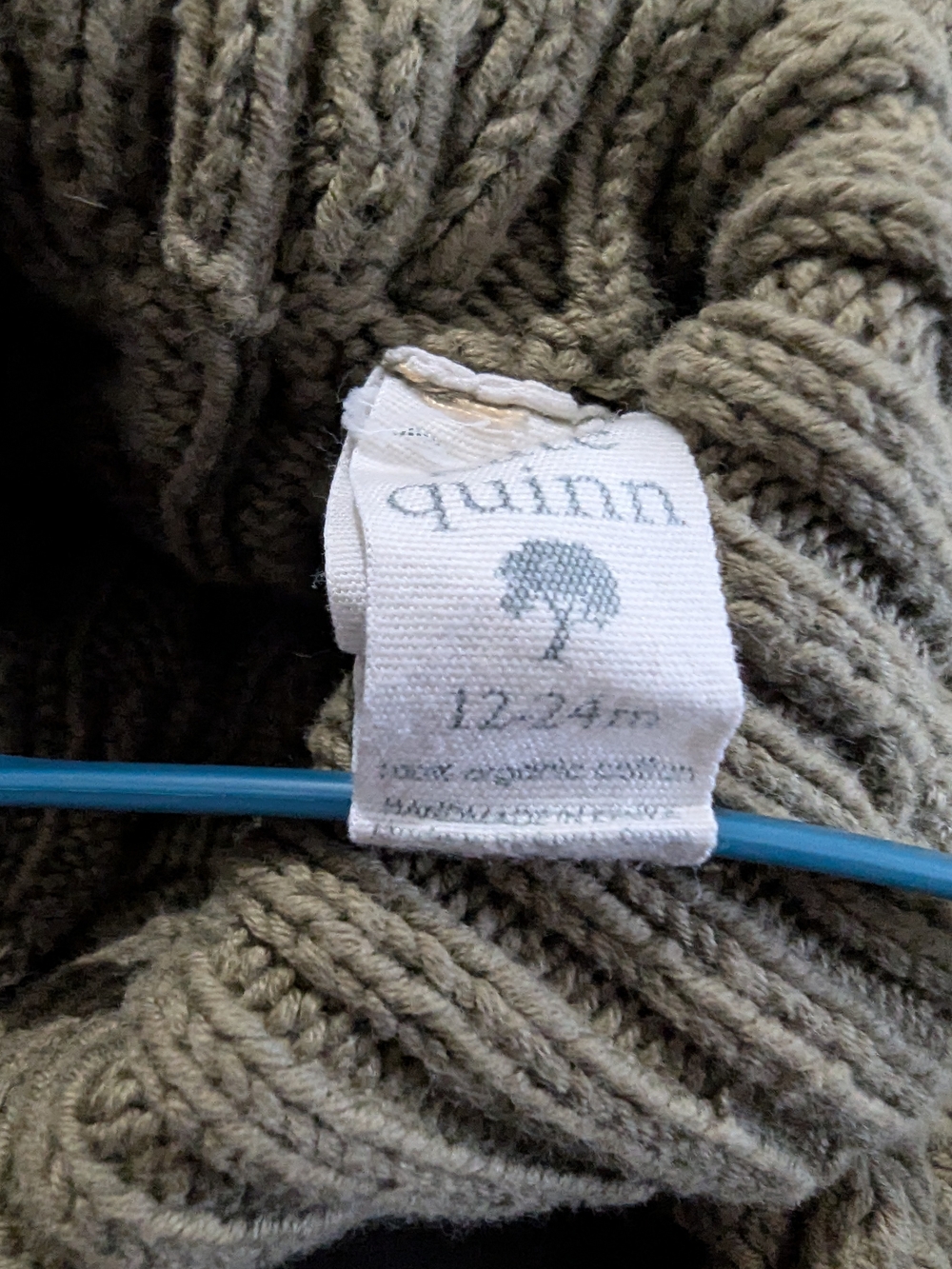 kate quinn Olive Cable Knit Turtleneck Sweater 12-24 - Picture 2 of 2